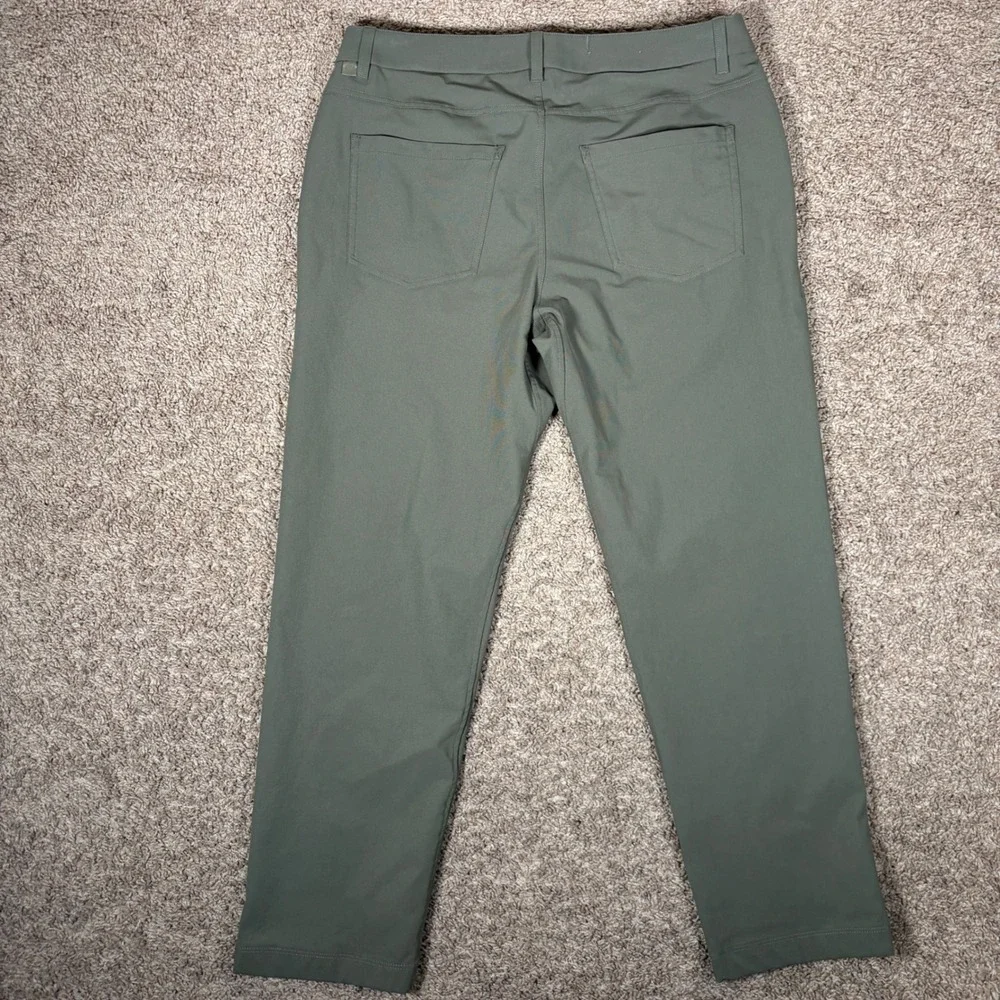 Lululemon Commission Slim-Fit Pant Warpstreme Sage Grey Green LM5AQHS Mens 34